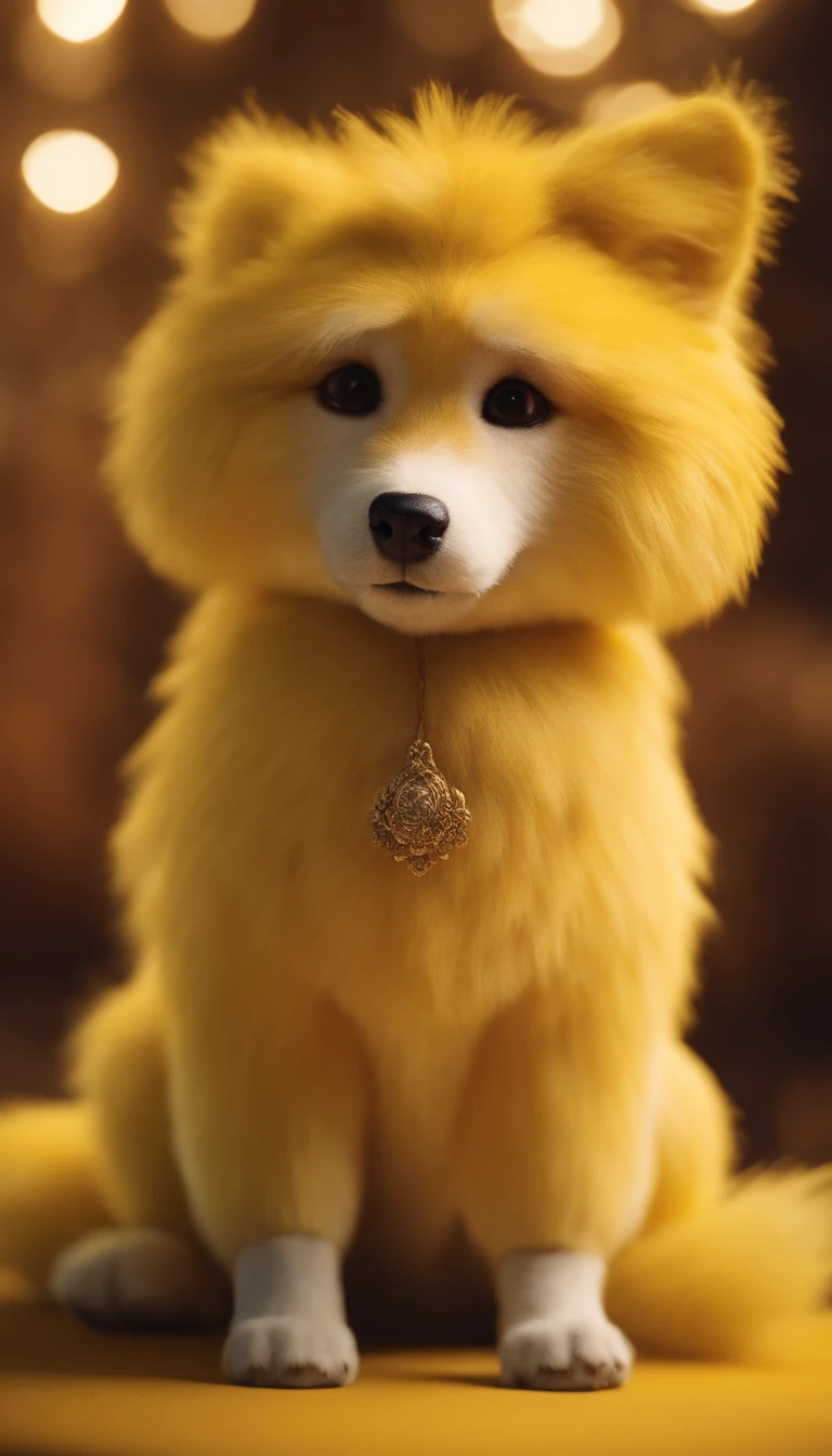 doggy,Yellow fur,adolable,Chinese mythology,3D,Realiy,mito