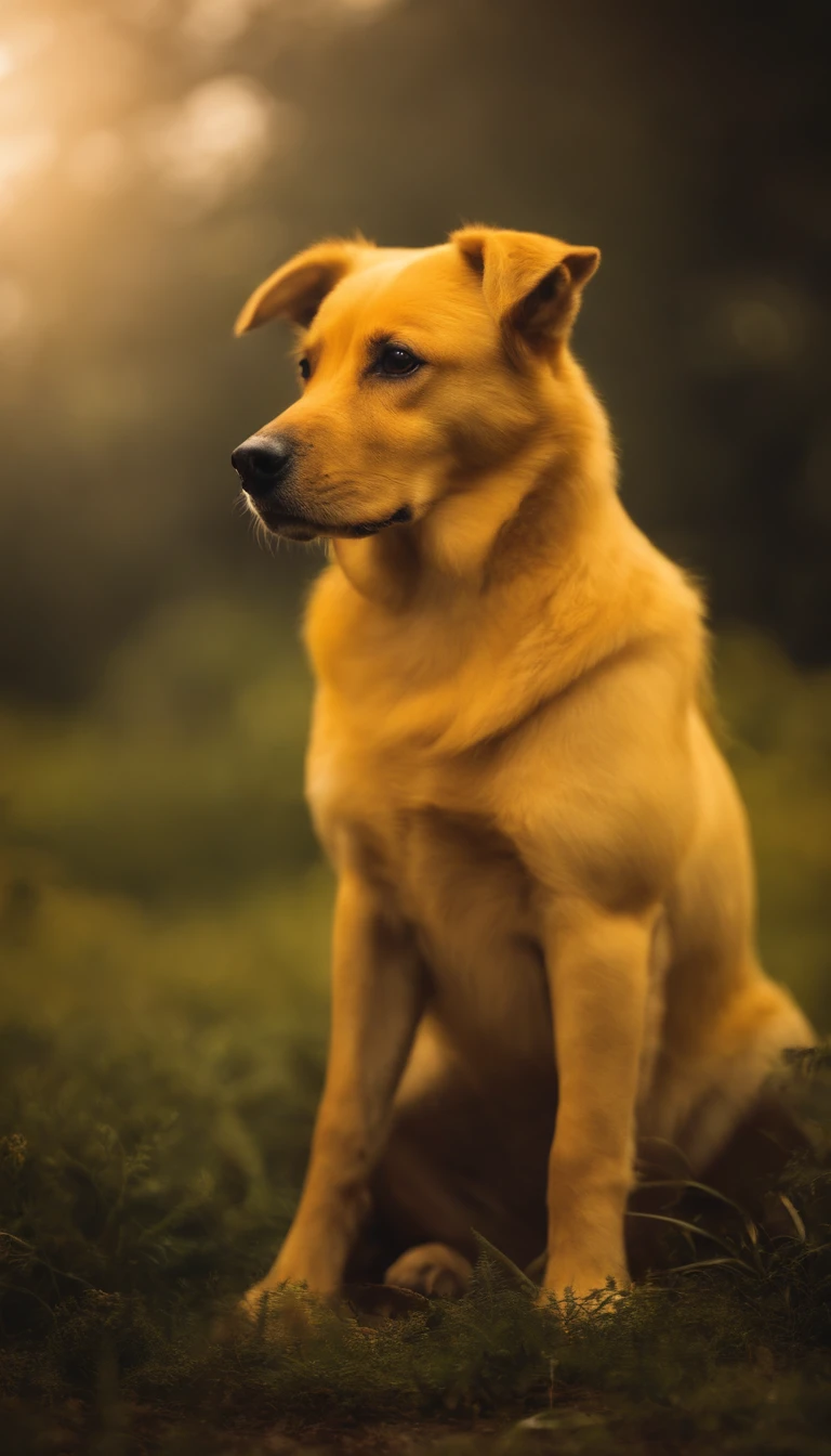 doggy,amarelo,There is a word of blessing on the body,One of the twelve zodiac signs,mito,3D,Realiy