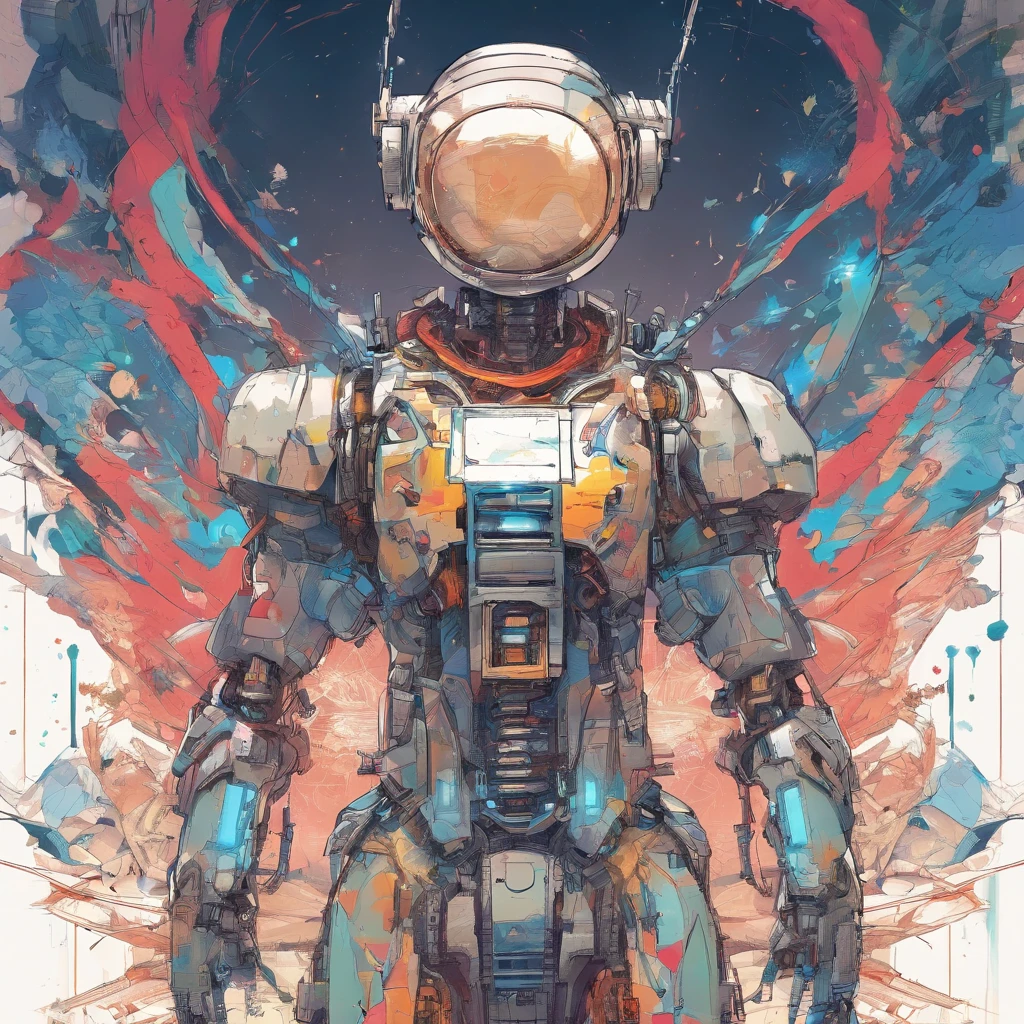 Perfect alignment, Cute little robot wearing a jacket,cameras in eyes, cheerfulness, Standing position, Abstract beauty, Centered, Looking at the camera, Facing the camera, nearing perfection, Dynamic, Highly detailed, smooth, Sharp focus, 8K, high definition resolution, illustration, Art by Carne Griffiths and Wadim Kashin, White background