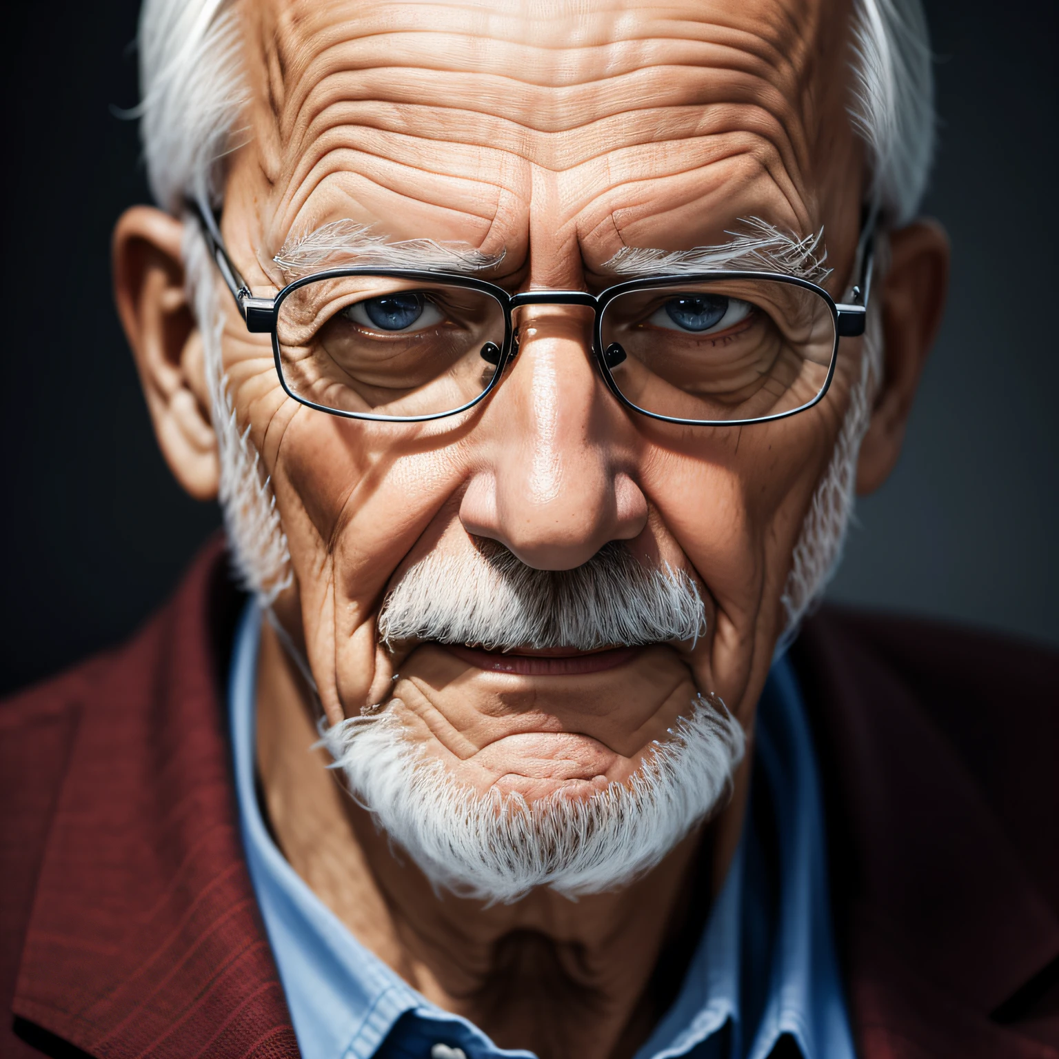 Smart old man with high resolution