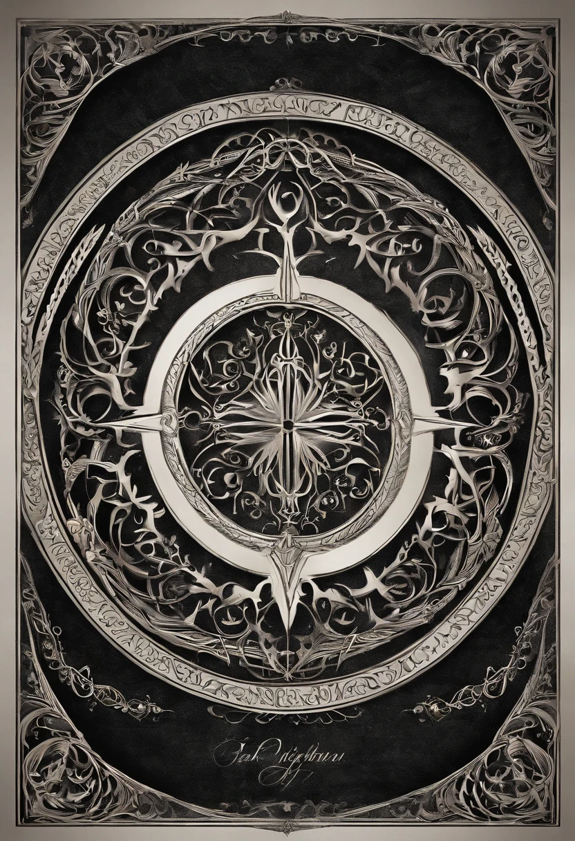 um close up de uma espiral de escrita sobre um fundo preto, estilo caligrafiturismo, dark inverted spells, caligrafia, caligrafia estranha, fonte da banda de black metal, typographical experiments, fantasy game spell symbol, summoning circle, design do tipo, Directed by: Tomasz Jedruszek, Runic words, calligraphic poetry, typographic, tipografia futurista