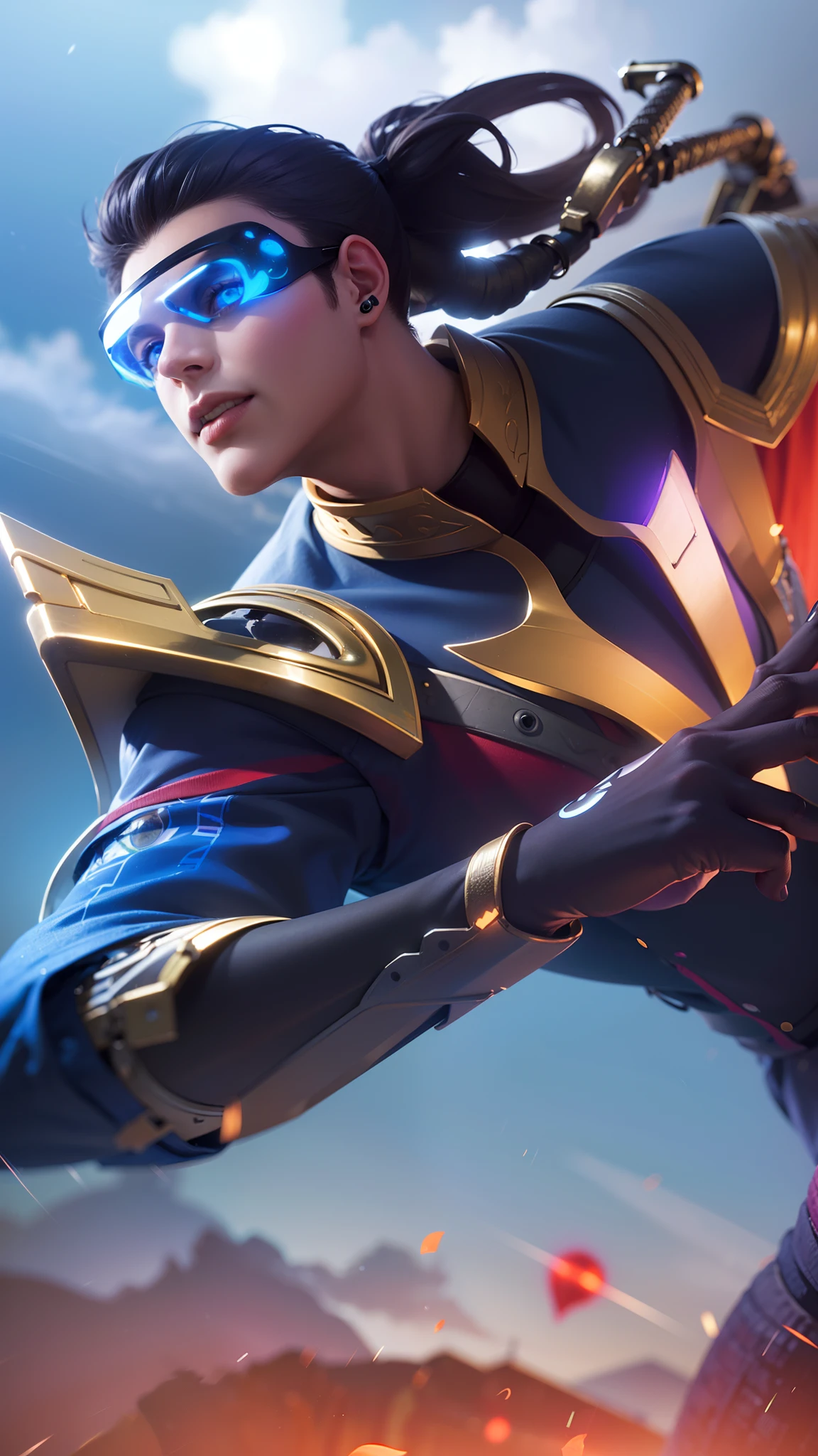 masculine male, masterpiece, ((perfect eyes)) best quality, (semirealism:1.9), beautiful lighting, (extremely detailed CG unity 4k fhd wallpaper), High Detail, Sharp focus, dramatic outdoors, 1 boy ,19 years old, white hair, light purpel eyes, smile.