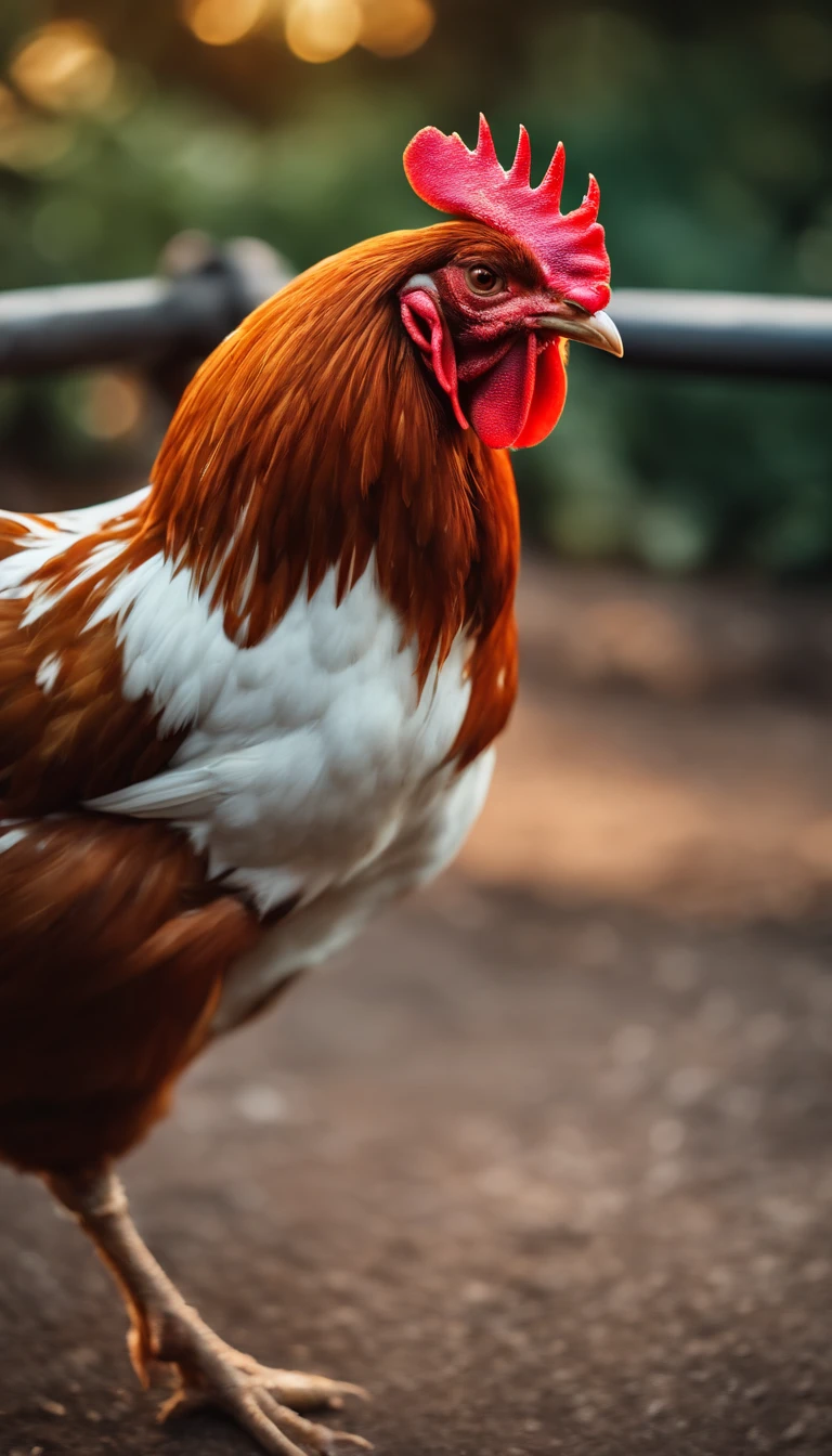 chicken，rooster，colorful，The feathers glow