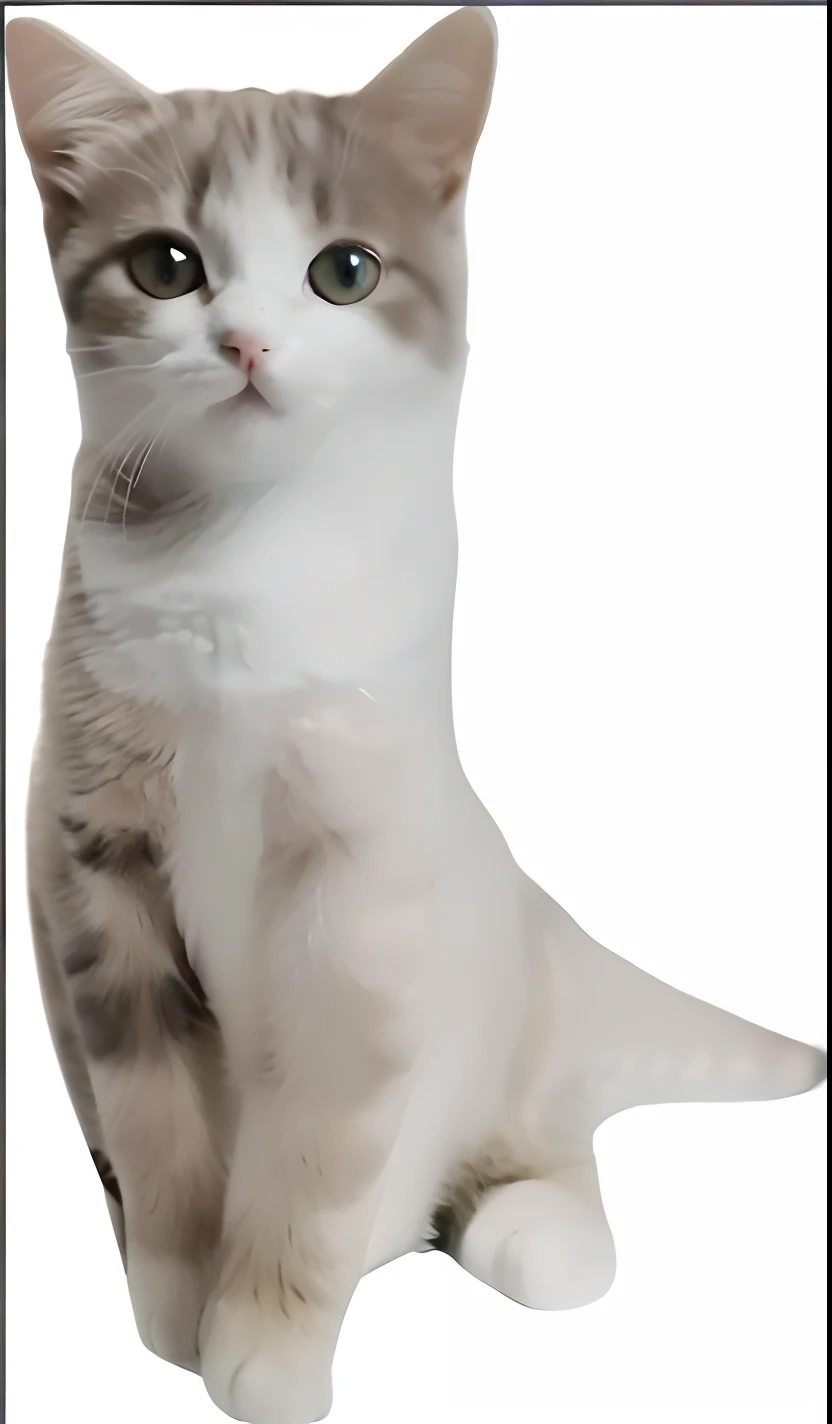 There was a cat sitting on the ground，Paws up, Cat Seahorse Shapeshifter, Shark-cat hybrid, anthropomorphic female cat, he has an elongated head shape, an anthro cat, cat seahorse fursona, whole cat body, aesthetic siamese cat, cat design, liquid cat, made with photoshop, anthropomorphic cat