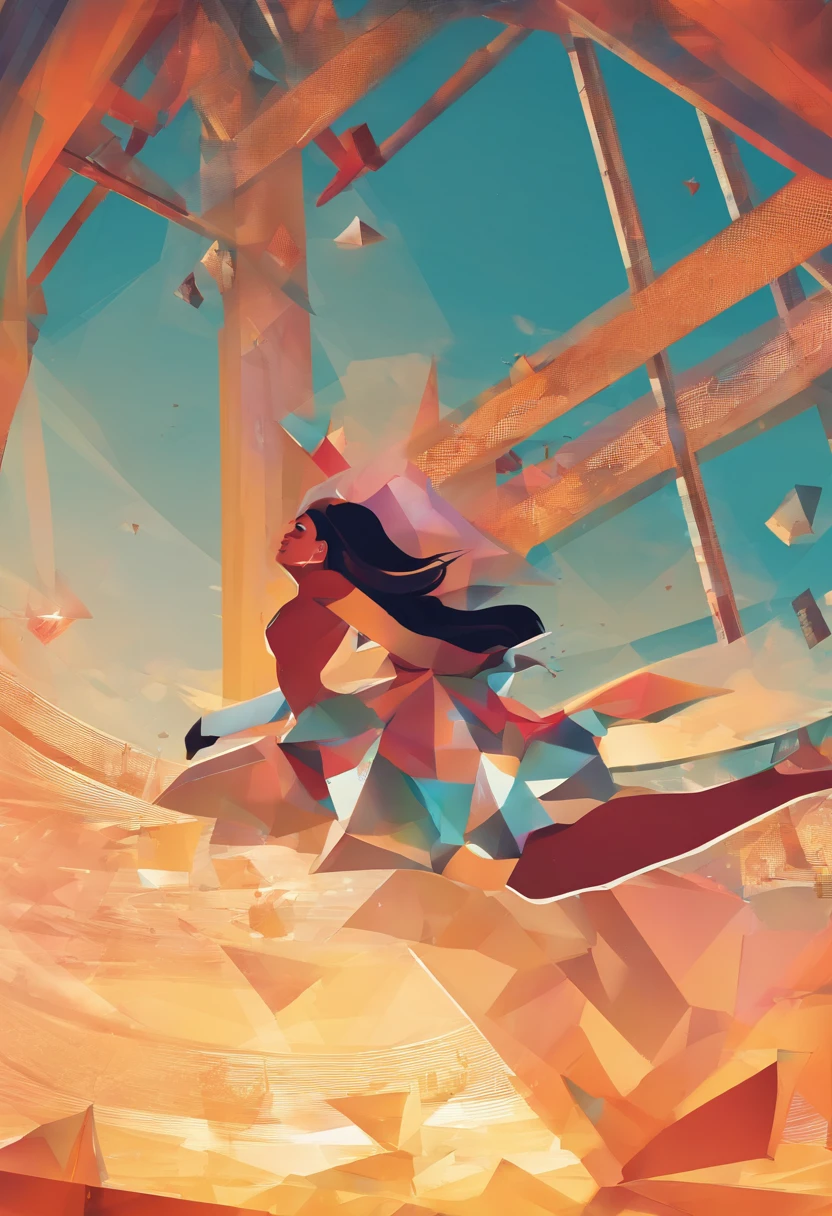 obra-prima, melhor qualidade, Movie A Matter of Time, 1girl, garoto nuvem, floating into the sky, close-up, brilhante, feliz, Soft lighting and Warm, sun sunset, qualidade 4k (Sparks: 0,7)