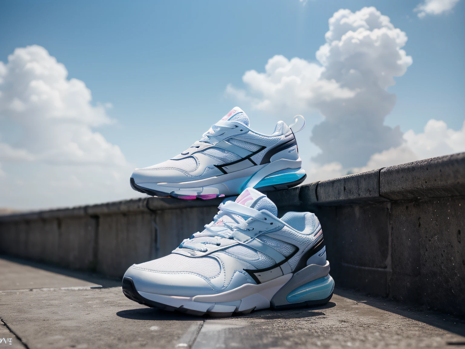 Translucent, experiment, product design, 3D render, Octane, Calm and well contrast, In the AIR, Bright, trainers sneakers --ar 4:6 --s 1000 --q 5 --chaos 27 --q 2 --s 750 --v 5