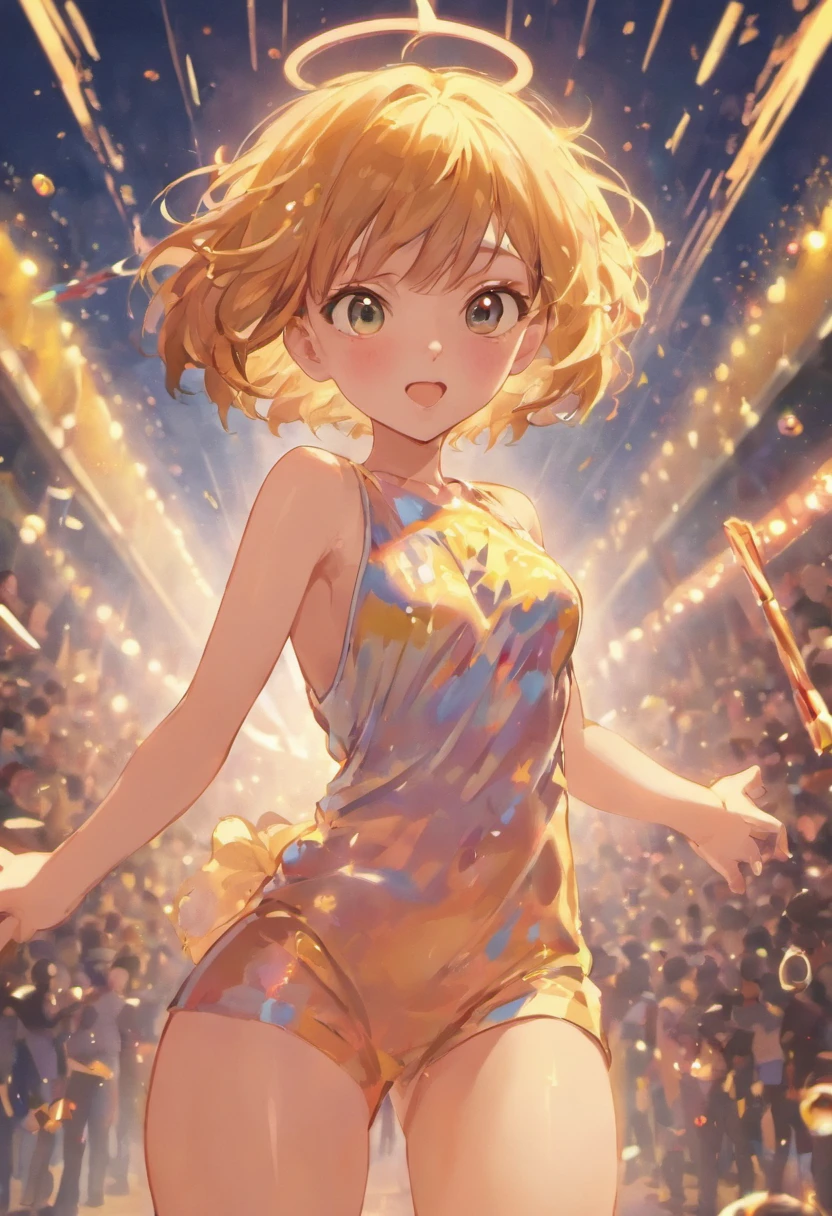 Stars shine，Colorful，teens girl，Holding the beer cub，Clumsy jumps，Cute and cute，TEEN ILLUSTRATION，Glow effects，Dingdall effect，depth of fields，high light，Real light，Ray traching，oc rendered，Hyper-realistic，best qualtiy，8K，Works of masters，super-fine，Detailed pubic hair，Correct anatomy，sharp focus on eyes，Bokeh，Facial features are carefully depicted, nacked, boobs bouncing, mouth open, very sexually eroused expression