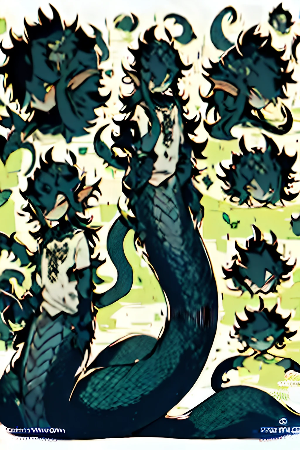 1boy lamia, scales, white shirt, full body, Original Character, Volumetric Lighting, Best Shadows, Shallow Depth of Field, Stunningly Beautiful, Petite, Delicate Beautiful Attractive Face
