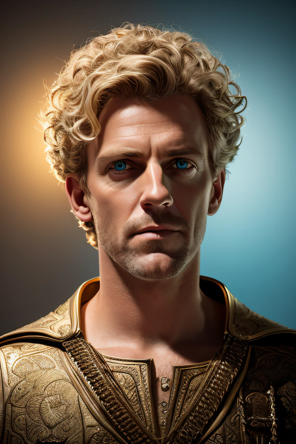 "Generate an image of a young man's face dressed in biblical attire, reflecting a sense of youthful spirituality and historical context."
From an award-winning photo of Hugh Laurie posing in a dark studio, (rim lighting,: 1.4) dual-tone lighting, foco nítido, Blue-oil hue, octanagem, irreal, mal iluminado, chave baixa,Golden Rotation Details Aesthetics Octane Rendering Excellent Composition Natural Textures 8K Oil Painting Canon EOS R4S 50 Masterpiece