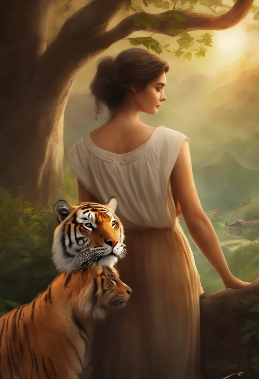 Lila and Tiger Bond
Default (GPT-3.5)
User
Write short love story about young girl and tiger about 150 words
ChatGPT
In a quaint village nestled between emerald hills, lived a young girl named Lila. Her days were ordinary until an injured tiger limped into her life. Compassion stirred in her heart as she nursed the majestic creature back to health. They formed an unspoken bond, transcending the boundaries of species.
As the tiger healed, a peculiar friendship blossomed. Lila would read to him under the moonlit sky, and in return, the tiger would share his silent company. Villagers marveled at the extraordinary connection between the unlikely pair.
One fateful evening, a storm swept through the village, awakening the tiger's primal instincts. Fearful gazes turned toward him, but Lila saw past the wildness. With tears in her eyes, she whispered words of comfort. The tiger, torn between two worlds, chose love over instinct. Together, they faced adversity, proving that love knows no bounds, not even those of the untamed heart.
User
Write journey prompts to generate images of every sentence of this story
ChatGPT
A Quaint Village Nestled Between Emerald Hills:
Image: A picturesque village surrounded by lush green hills, with quaint cottages and winding pathways.
Lived a Young Girl Named Lila:
Image: Lila, a young girl with a kind smile, standing near a rustic village well.
An Injured Tiger Limped into Her Life:
Image: A majestic tiger, its fur matted and injured, cautiously approaching Lila with trusting eyes.
Compassion Stirred in Her Heart:
Image: Lila tenderly caring for the wounded tiger, cradling its head with a gentle touch.
They Formed an Unspoken Bond:
Image: Lila and the tiger sharing a quiet moment, eyes locked in understanding, amidst the tranquil surroundings.
Transcending the Boundaries of Species:
Image: Lila and the tiger walking side by side through the village, villagers watching in awe.
A Peculiar Friendship Blossomed:
Image: Lila and t
