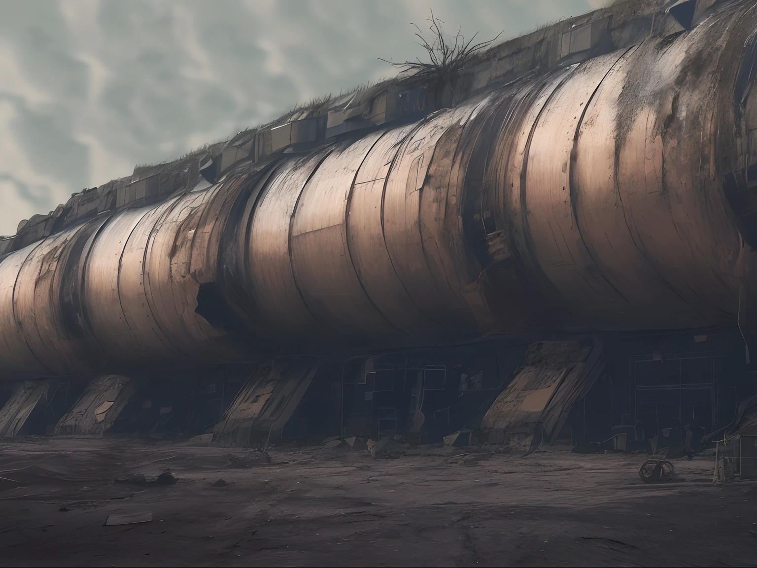 sovjet, post-apocalyptic, ussr, Soviet Wave, retrowave, Nuclear war, war, dystopia, future, Giant tubular wall