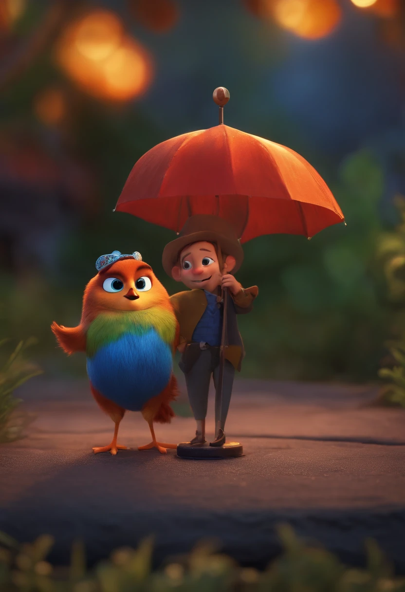garoto estilo pixar cantando