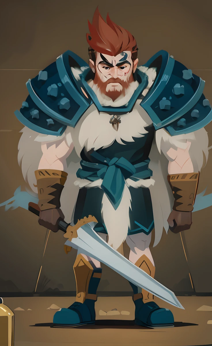 oilpainting style, guerreiro viking