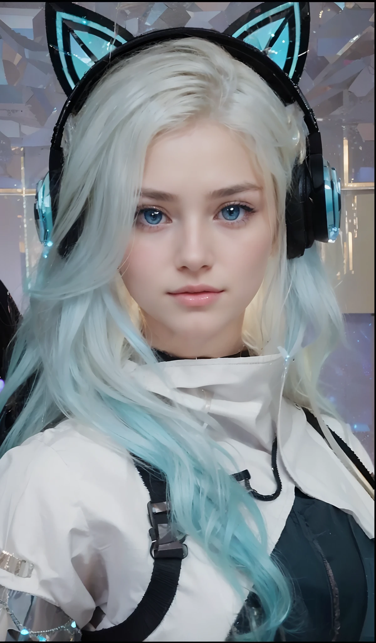 1 girl, very disheveled hair, |blonde, very beautiful long shiny hair, very beautiful pretty face, shiny shiny beautiful skin, solo, super high quality, hard focus, film grain, super high resolution, masterpiece, sparkling nice detailed crystal clear light blue eyes,