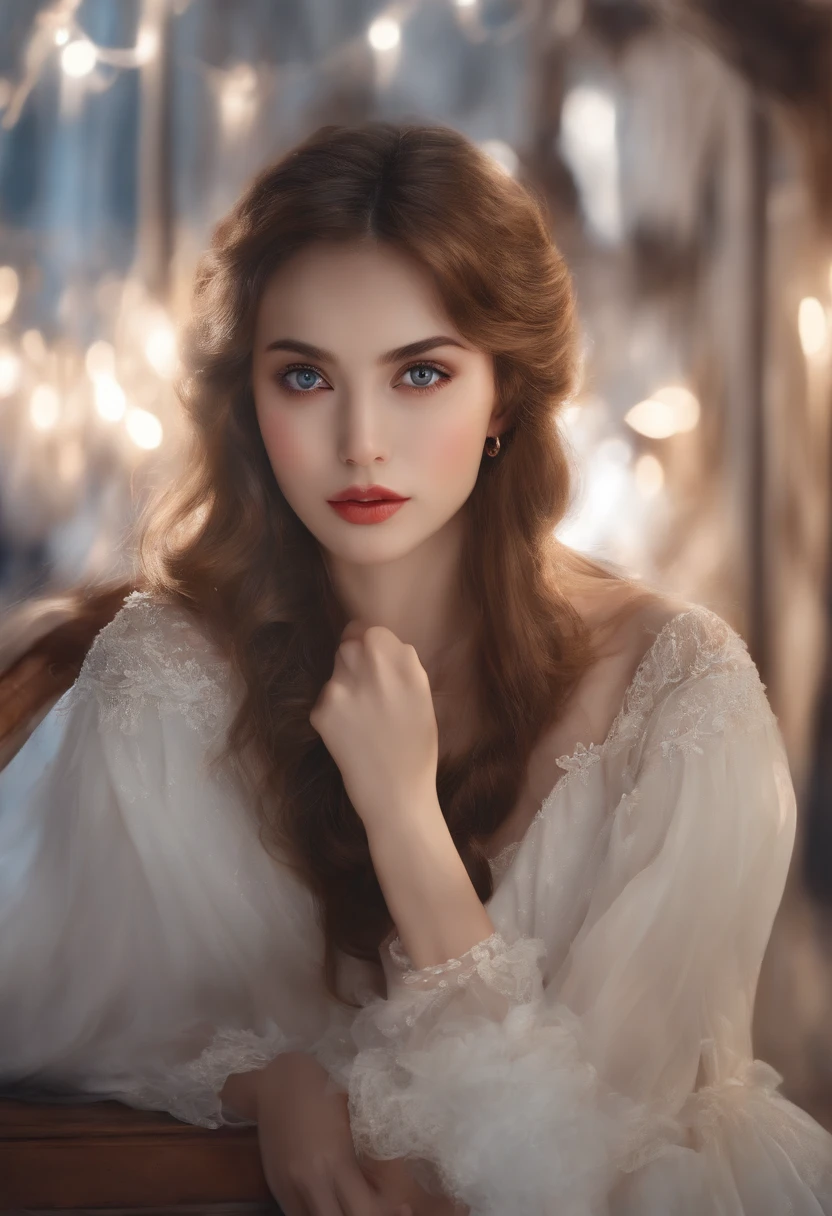 (Masterpiece, Best quality, Ultra detailded: 1.6), illustration, (Single person, 1 fille, beautiful detailed eyes: 1.2), ville, rue, mignon, Autre monde.
