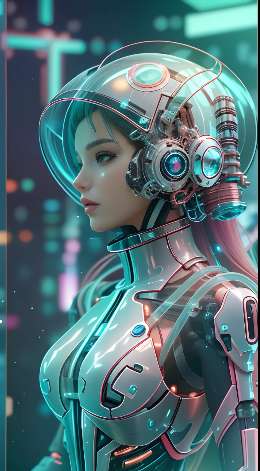 Dreamscape beautiful woman wearing an iridescent Sweater, Mining control room, Marching, <lora:xl_iridescent_clothing-1.0:0.8> . Surreal, ethereal, dreamy, mysterious, fantasy, highly detailed