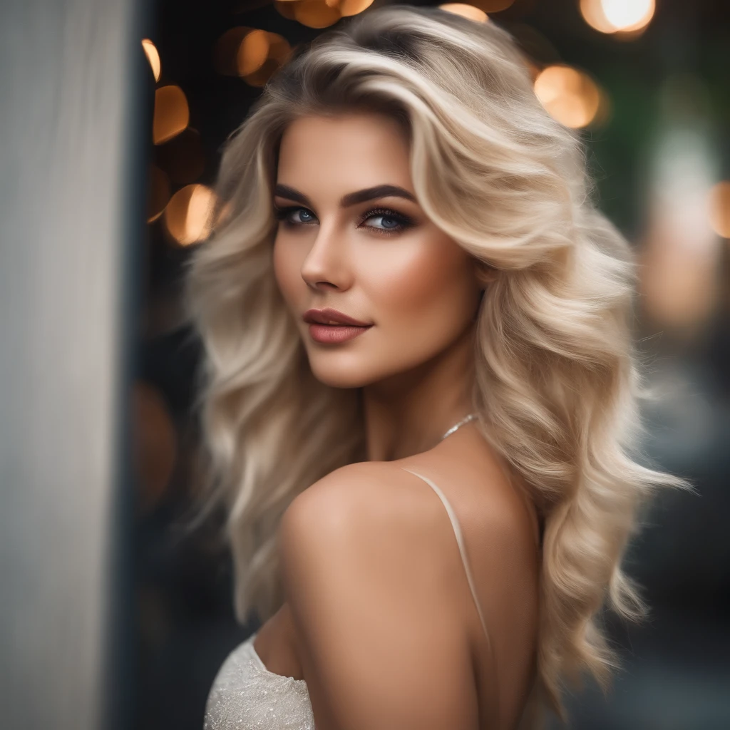 Girls wearing sexy clothes, Blonde hair,High sharpness, Bokeh, Ultra-detailed