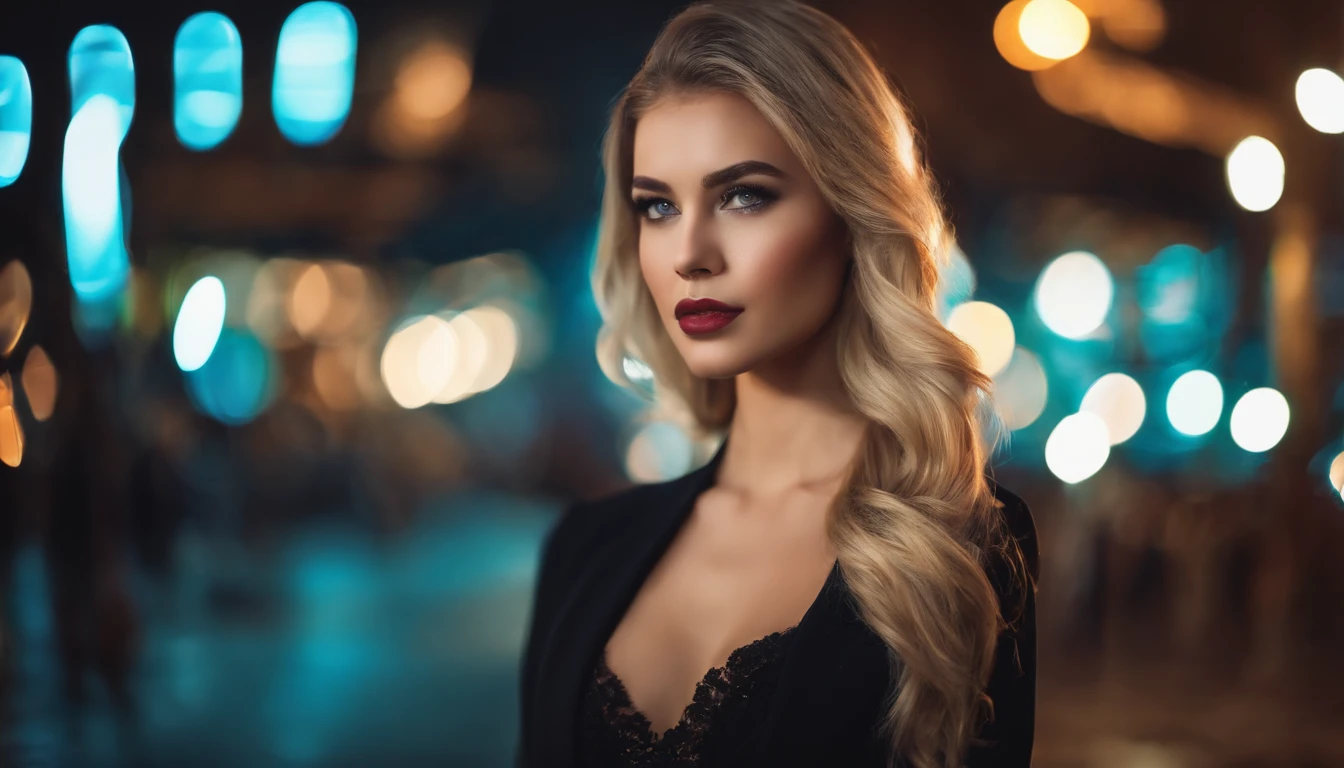 Girls wearing sexy clothes, Blonde black hair,High sharpness, Bokeh, Ultra-detailed