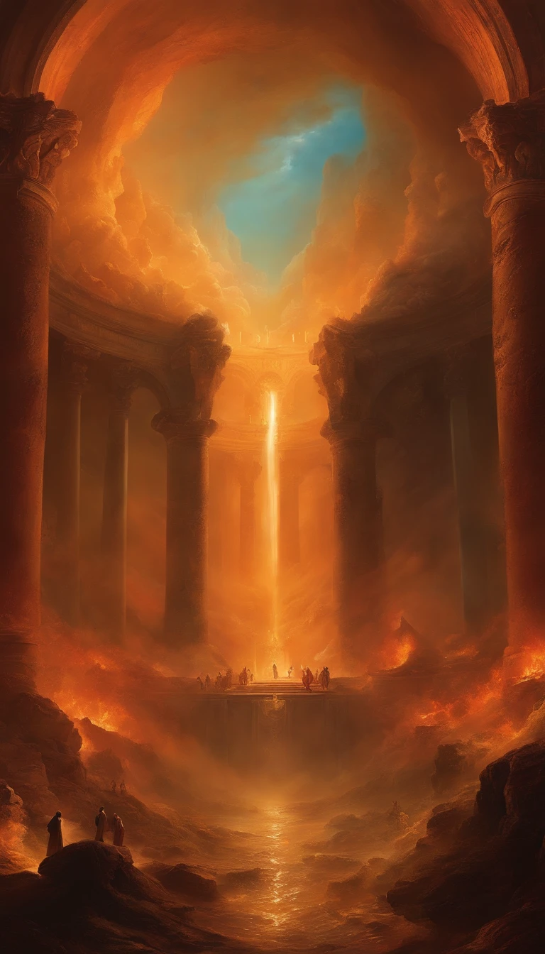 "The art of The Last Judgment inspired by the dramatic style of British artist John Martin."