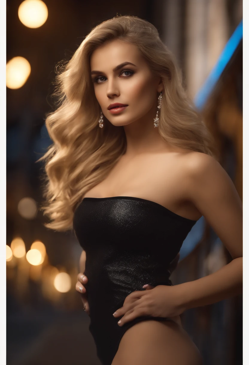 8k, masterpiece, RAW photo, en iyi kalite, fotorealistik, highly detailed CG unity 8k wallpaper, depth of field, Cinematic light, lens flaresi, ray tracing, (an extremely beautiful face, beautiful lips, Beautiful eyes), Face with intricate detail, (ultra-detailed skin), 1 girl, Dark, in deep shadows, beautiful ukranian girl, Ukranian model, 1 erkek, (a very fit and muscular body:1.3), (looking at the audience), (A GREAT TENACIOUS LOOK:1.3), (kolsuz), (Fashion City by Night, dark night, neon tabelalar, Blurred background), moda sokak gece, (arkada insan olmadan:1.3), beautiful earrings, bilezikler, kolye, pantyhose, clear eyes, Walking, (solgun ten), (big eyes), face forward, (upper body shot), (ipek renkli bir elbise:1.3), (blonde hair), (dar ve dantelli bir elbise), (saydam), (looking at the audience:1.3) open chest, very thin, medium-sized breasts, Don't turn your back, (Rear shot), saydam, Buttocks of medium size,. No shirt