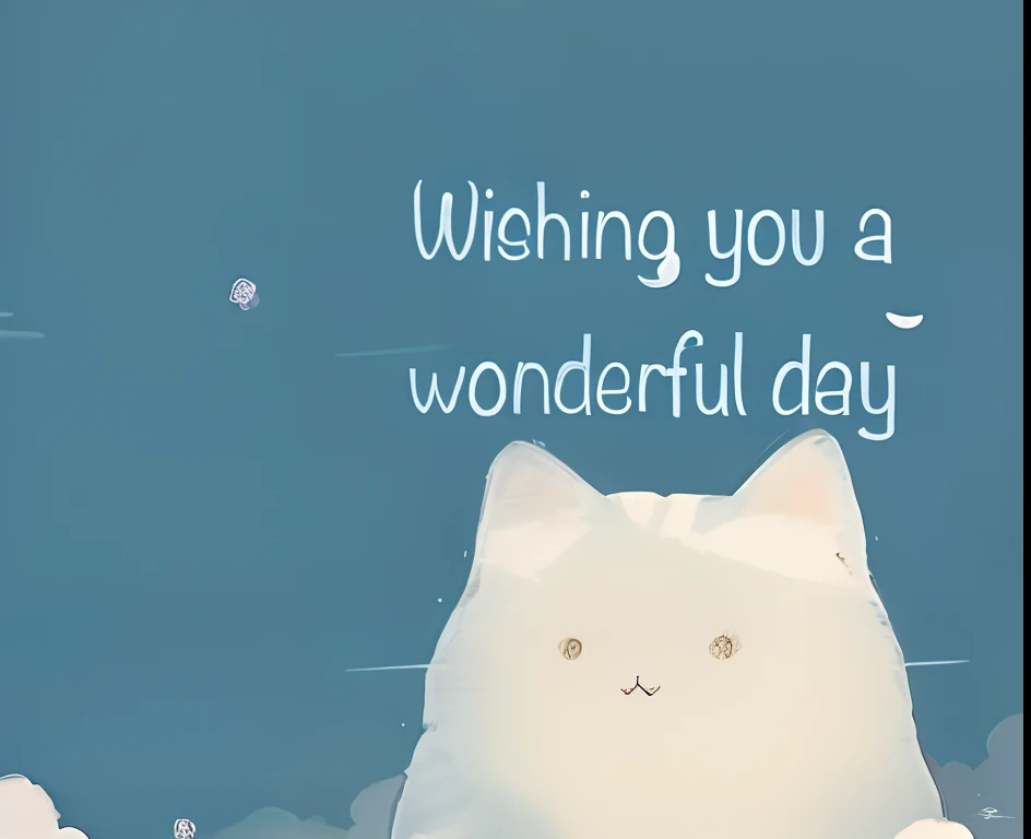 8k, best quality, high resolution, a close up of a cat sitting on a cloud covered ground, very calm and wholesome, anime visual of a cute cat, peaceful day, a cat is smiling, good day, wholesome digital art, wholesome, aww, 1024x1024, wonderful, wonderful light, very beautiful cute catgirl, beautiful tranquil day, beautiful day, uwu