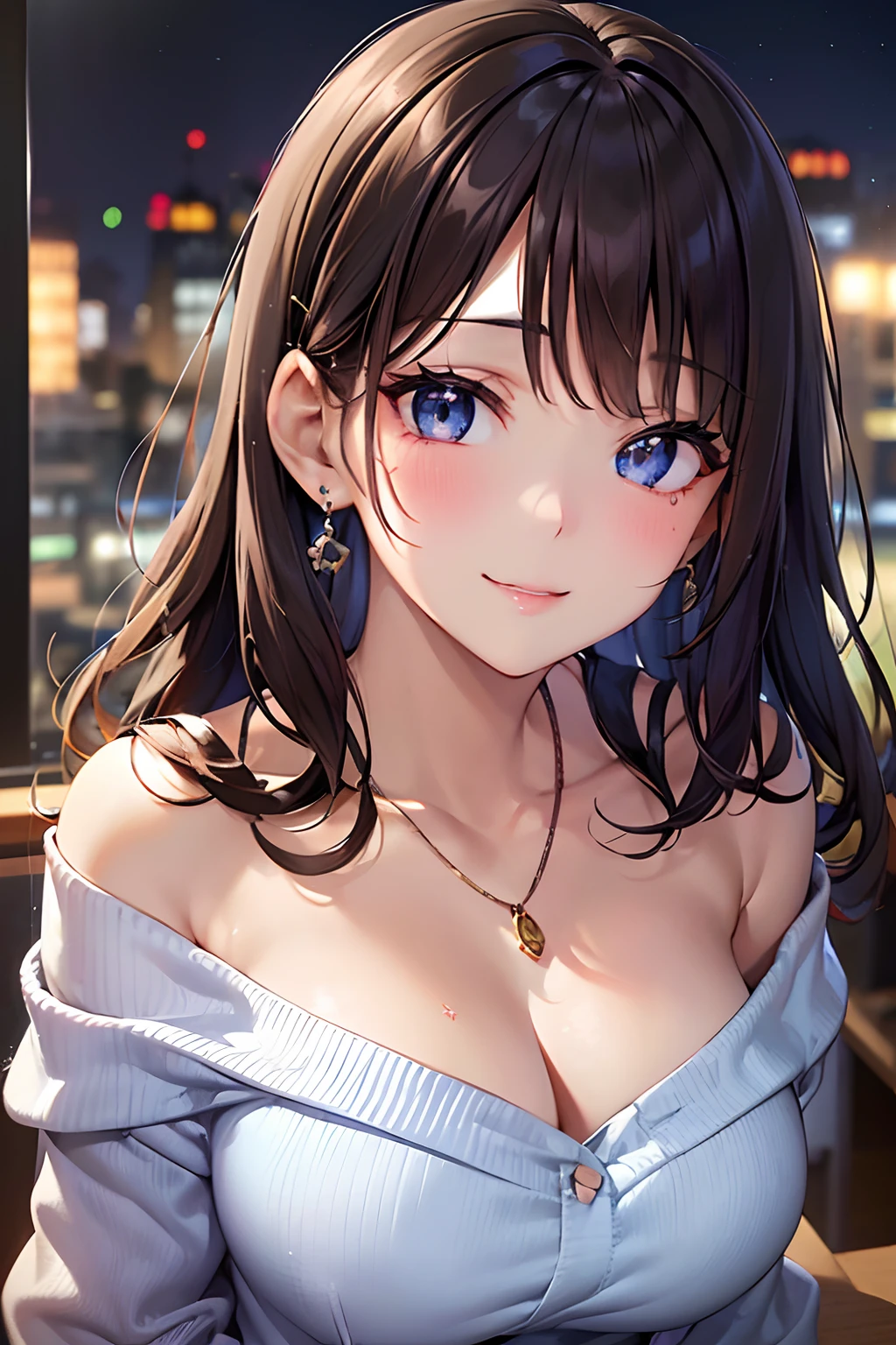 Anime Girl With Big Breast And Big Breasts Posing For The Camera