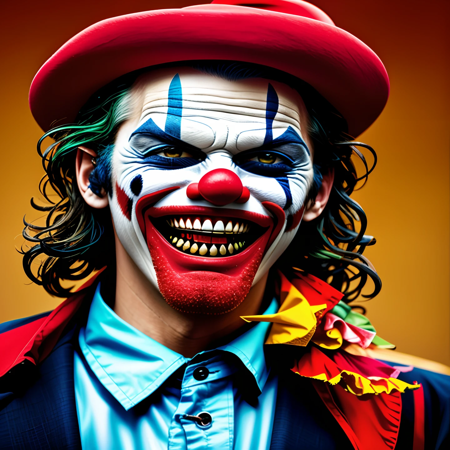 a drawing of a clown with a big smile on his face, arte lowbrow style, clown face, grotesque joker, lowbrow art style, portrait skull clown, professional sketch, portrait death clown, sketch tattoo, highly detailed portrait, bozo the clown. clown motif, realism tattoo drawing, chicano airbrush art, the money of clowns, detailed portrait
