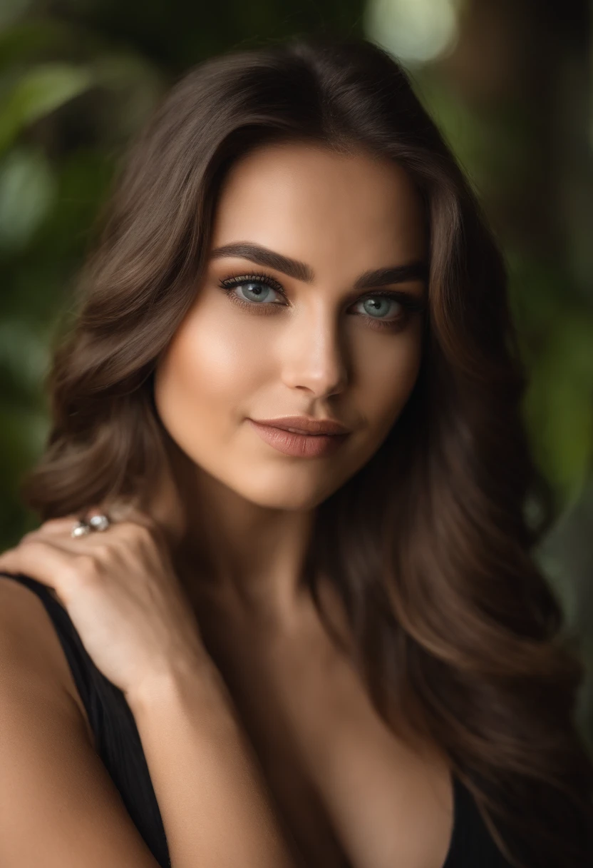 Arafed woman with a white tank top and necklace, nightclub, Fille sexy aux yeux verts, Portrait Sophie Mudd, cheveux bruns et grands yeux, selfie of a young woman, Yeux de la chambre, Violet Myers, pas de maquillage, Maquillage naturel, looking straight at camera, Face avec ArtGram, maquillage subtil, Super photo du corps entier, piercing green eyes, Bel angle, Pose attrayante, fille mignonne, pose sexy, full body image, Corps entier, Prise de vue du corps entier, Goddess Morena, High detail, Pose satisfaite, Porter une jupe grise et des bottes, jupe, Bottes