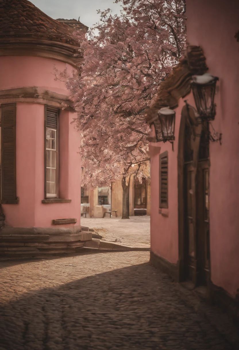 pink house wallpaper winter day winter day wallpaper, in the style of time-lapse photography, calm and serene beauty, uhd image, light white and amber, light emerald and pink, i can't believe how beautiful this is --ar 107:126