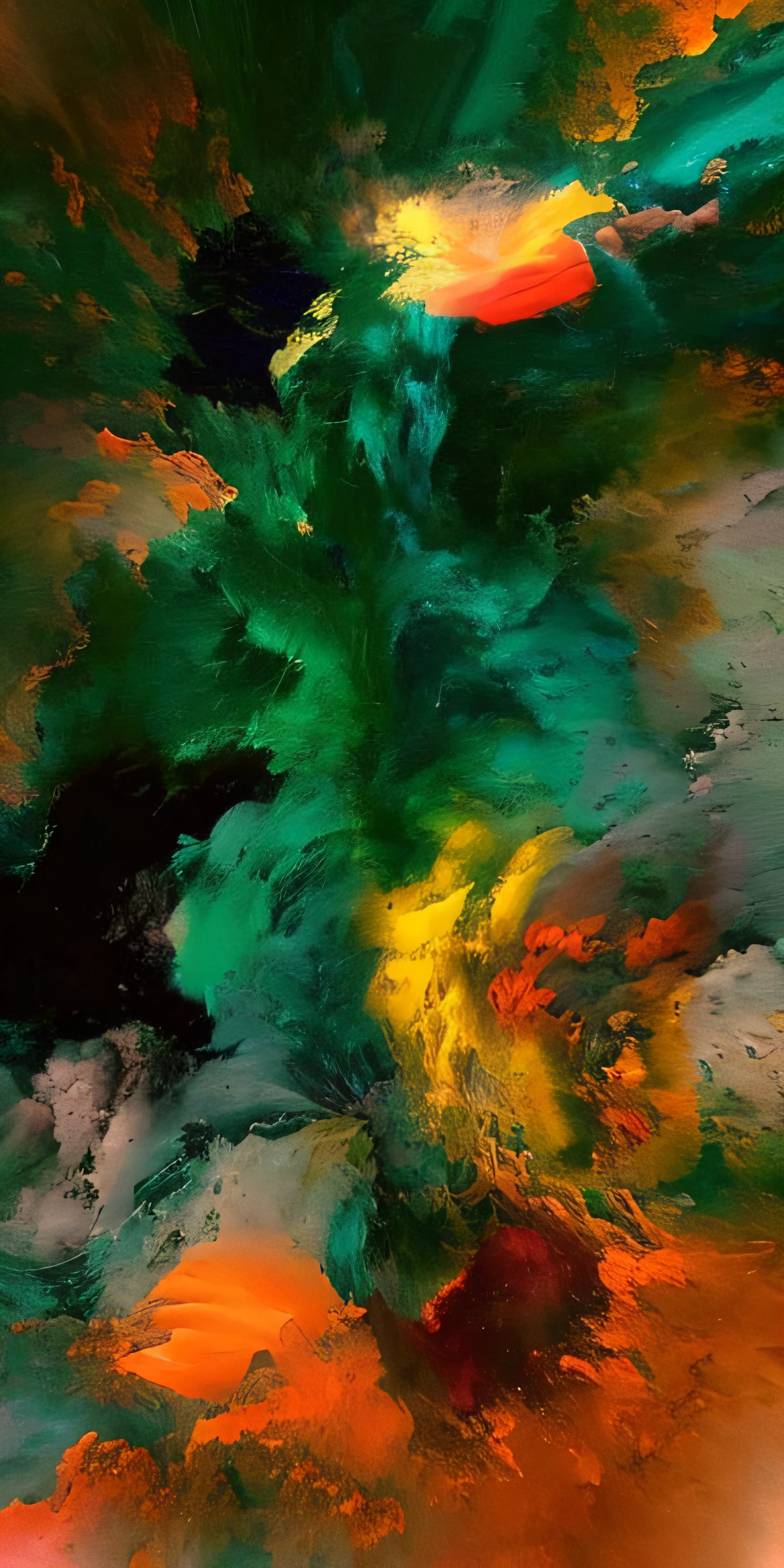 A painting of a colorful sky with clouds and an airplane, Resumo de alta qualidade, cores abstratas, abstrair, dramatic colors, mystical colors, vibrant atmospheric colors, cores abstratas, Abstraction, 1 0 2 4 cores Resumo, nuvens coloridas, cores ricas e brilhantes, Sinestesia, Psychedelic clouds, amazing colors, dramatic colors of the earth, Estilo abstrato, fundo colorido sinistro