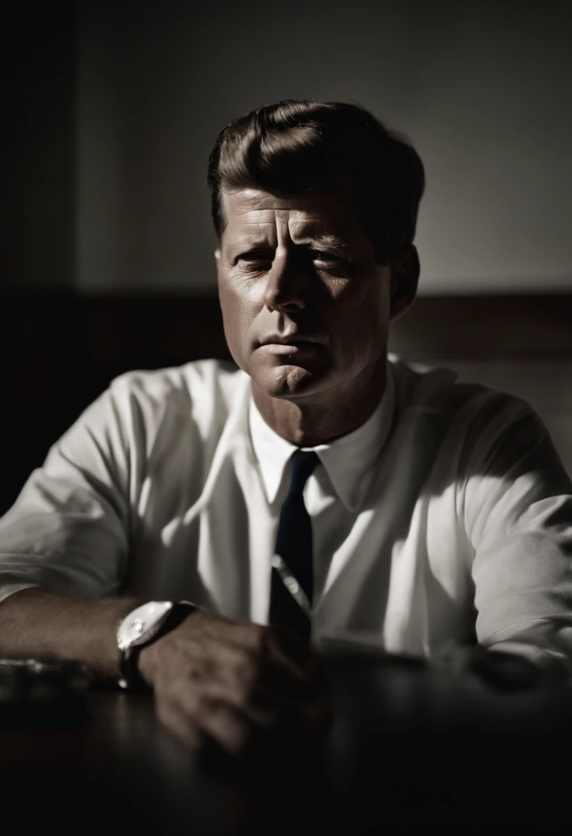 Portrait of john f kennedy locked in