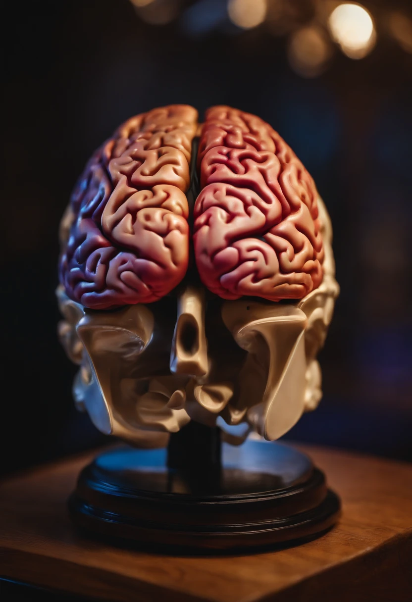 human brain model on a table