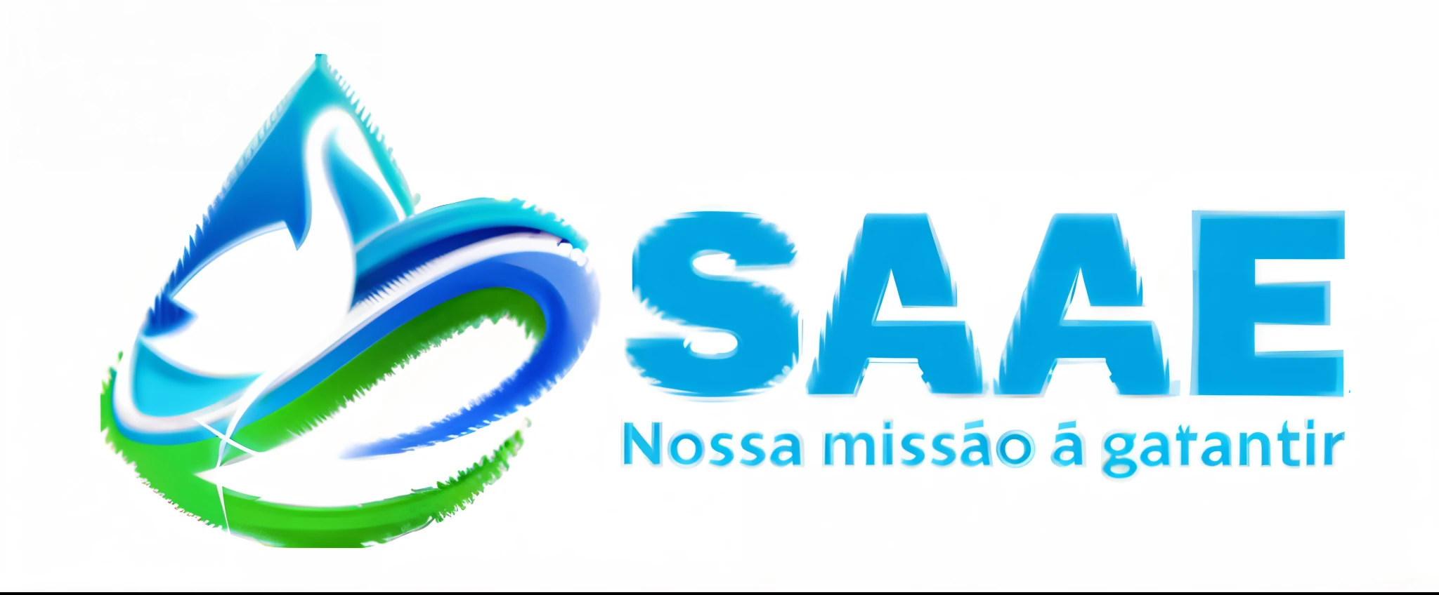 SAE logo with a drop of water and a green leaf, estrela, Logo has", estrela paulo, Logo, SAAE, Logotipo, Clean type logo, 4k , ultra detalhado
