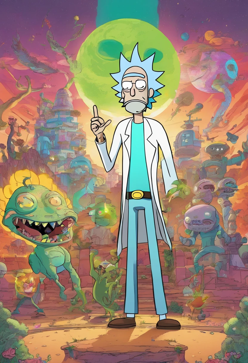 Personagem rick da serie rick and morty