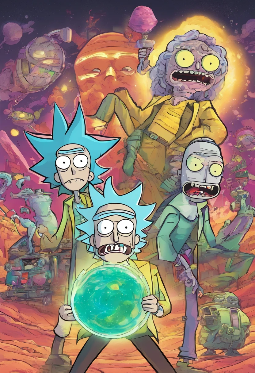 Personagem rick da série rick and morty, desenho simples