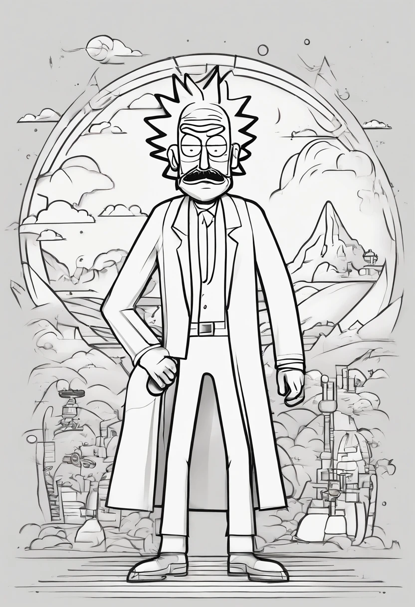 Personagem rick da série rick and morty