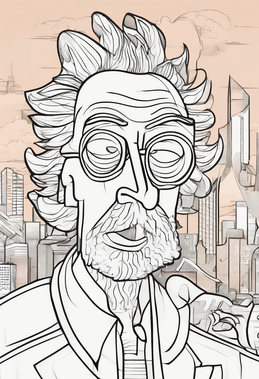 Personagem rick da série rick and morty
