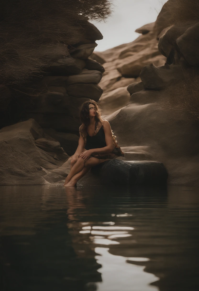 movie picture quality,Disney animation style,A swims in the sea with a koi in his arms,short detailed hair,Denim suspenders,The barefoot,depth of fields,high light,Real light,Ray traching,oc rendered,Hyper-realistic,best qualtiy,8K,Works of masters,super-fine,Detailed pubic hair,Correct anatomy,sharp focus on eyes,Bokeh,Facial features are carefully depicted