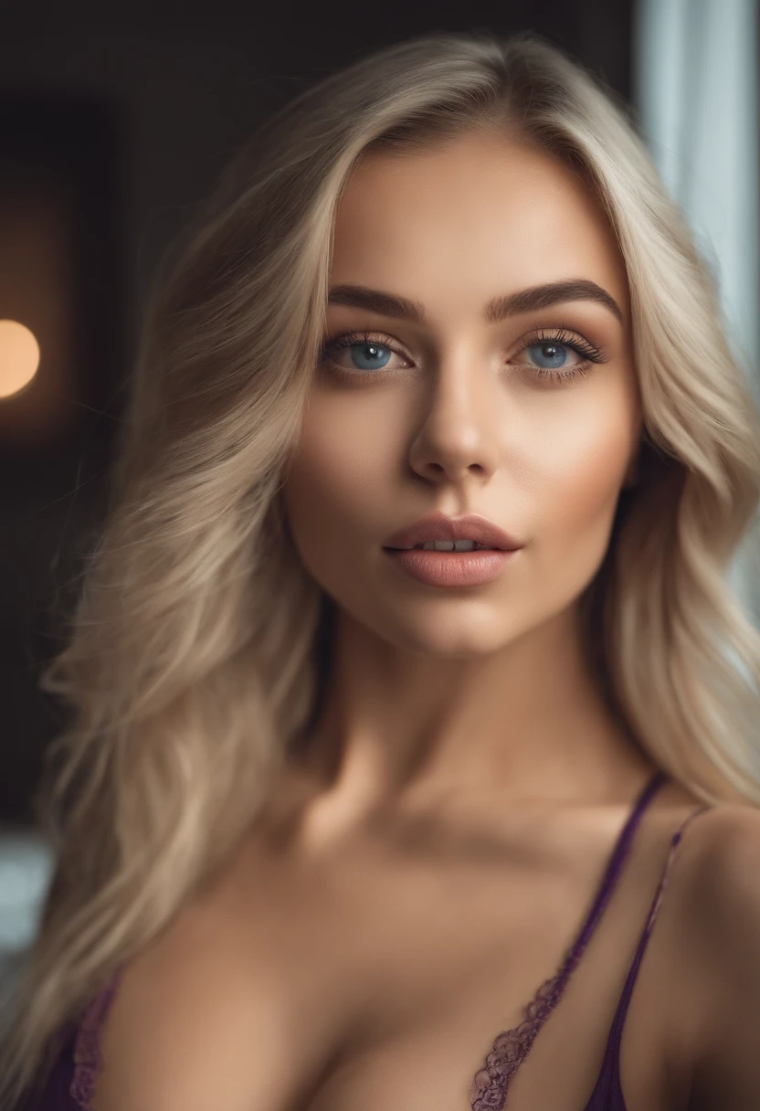 woman with matching tank top and panties, Sexy girl with blue eyes, portrait sophie mudd, portrait corinna kopf, blonde hair and large eyes, Selfie einer jungen Frau, Augen im Schlafzimmer, Violet Myers, ohne Make-up, Natural makeup, Blick direkt in die Kamera, Gesicht mit Artgram, dezentes Make-up, Stunning full body shot, in club,