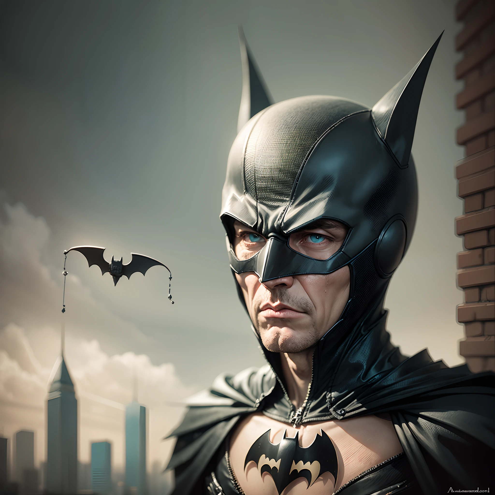 Masterpiece, (Ultra Detailed), (Animal Anthropomorphism), Gangster Theme, Wolf, Handsome, Trench Coat, Dim Lights, Smoke, Shadow, Corrupt Cityscape, Highest Quality, Single Focus, (skimming: 1.1), Muscle Man, Full Body, Intricate (High Detail: 1.1) Unreal Engine.