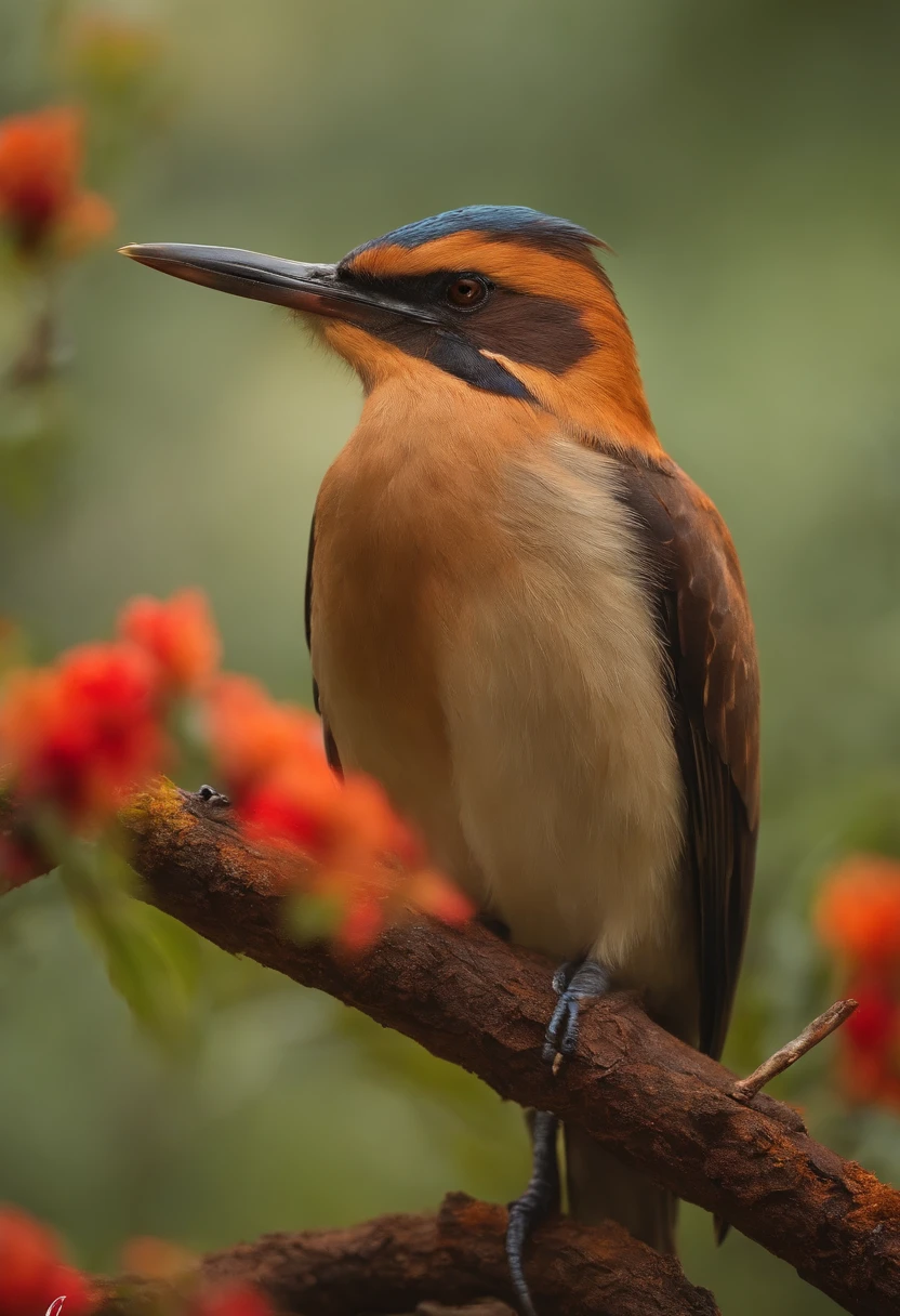 There is a chimbic vein of the thin beak , voado pro ninho