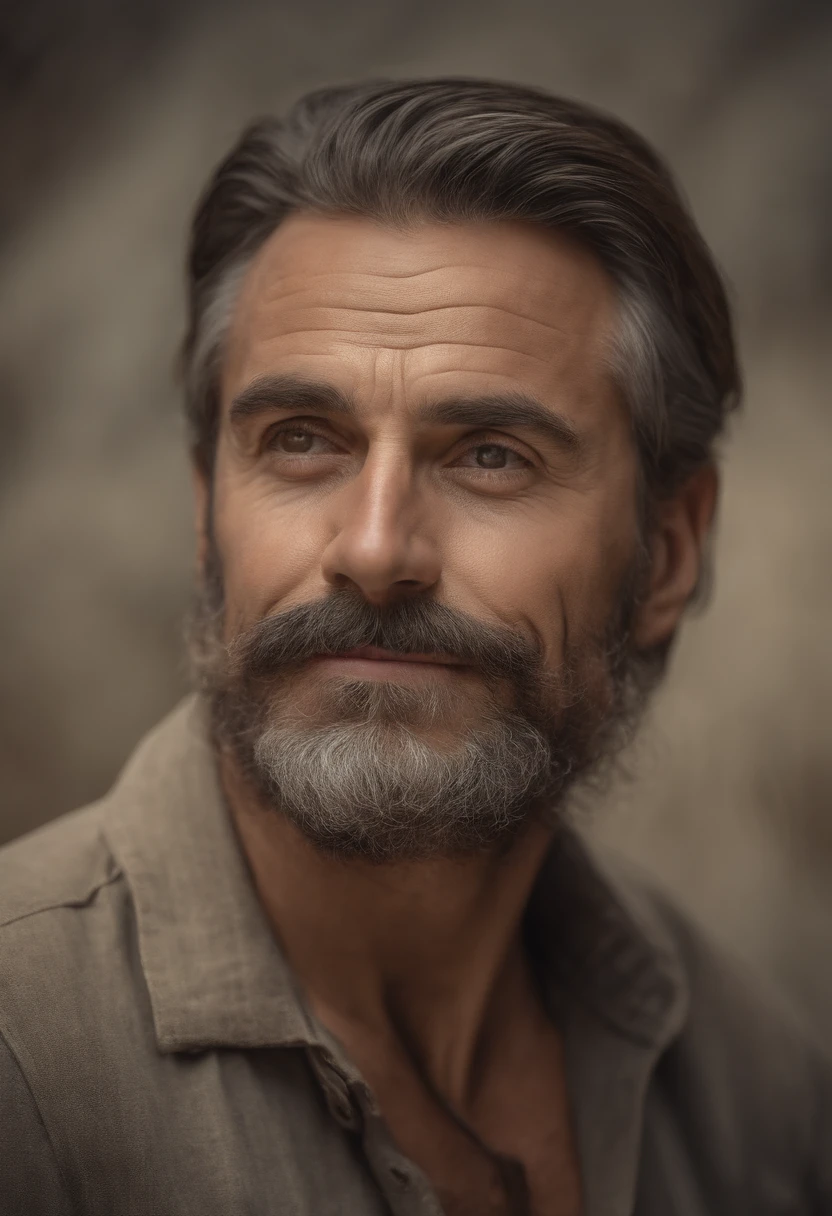 pedro,medium:oil painting,(best quality,4k,8k,highres,masterpiece:1.2),ultra-detailed,(realistic,photorealistic,photo-realistic:1.37),portrait,serious, smile expression,bearded man,aged man,dark eyes,weathered skin,facial wrinkles,gray hair,elegant suit,brown hat,closed lips,strong jawline,studio lighting,vivid colors,warm tones,subtle shadows, concentrated gaze,aged hands,fine brushwork,detailed texture,traditional background,impressive background detail, white shirts,