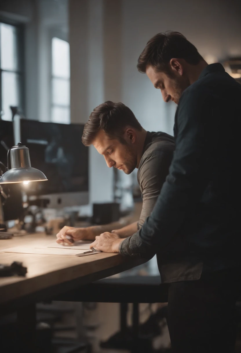 Creating a Man Working in a Design Studio.