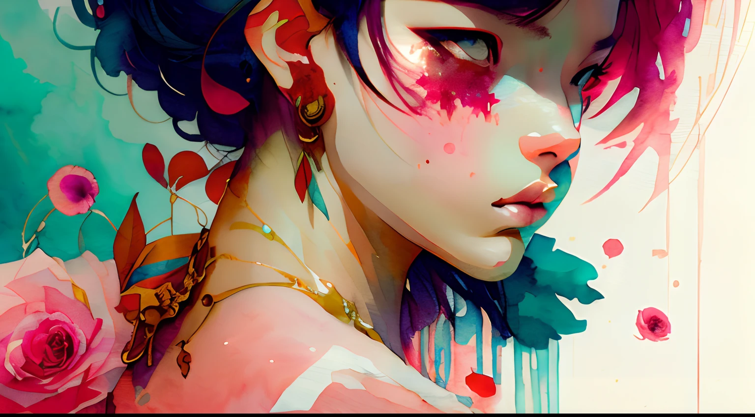 strong Asian warrior princess, centered, key visual, intricate, highly detailed, breathtaking beauty, precise lineart, vibrant, comprehensive cinematic, Carne Griffiths, Conrad Roset, (the most beautiful portrait in the world:1.5)