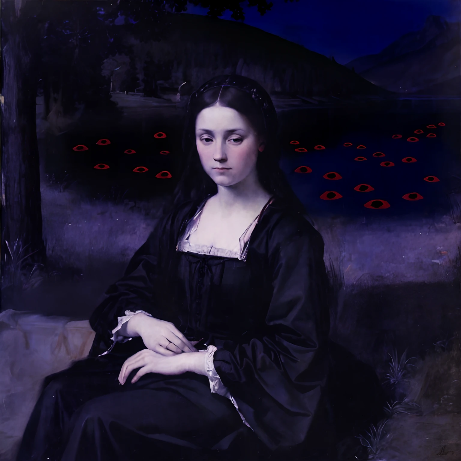He renders this oil image in a 14th-century medieval-style painting, manten sus caracteristicas igual, cambia solo el estilo de pintura.