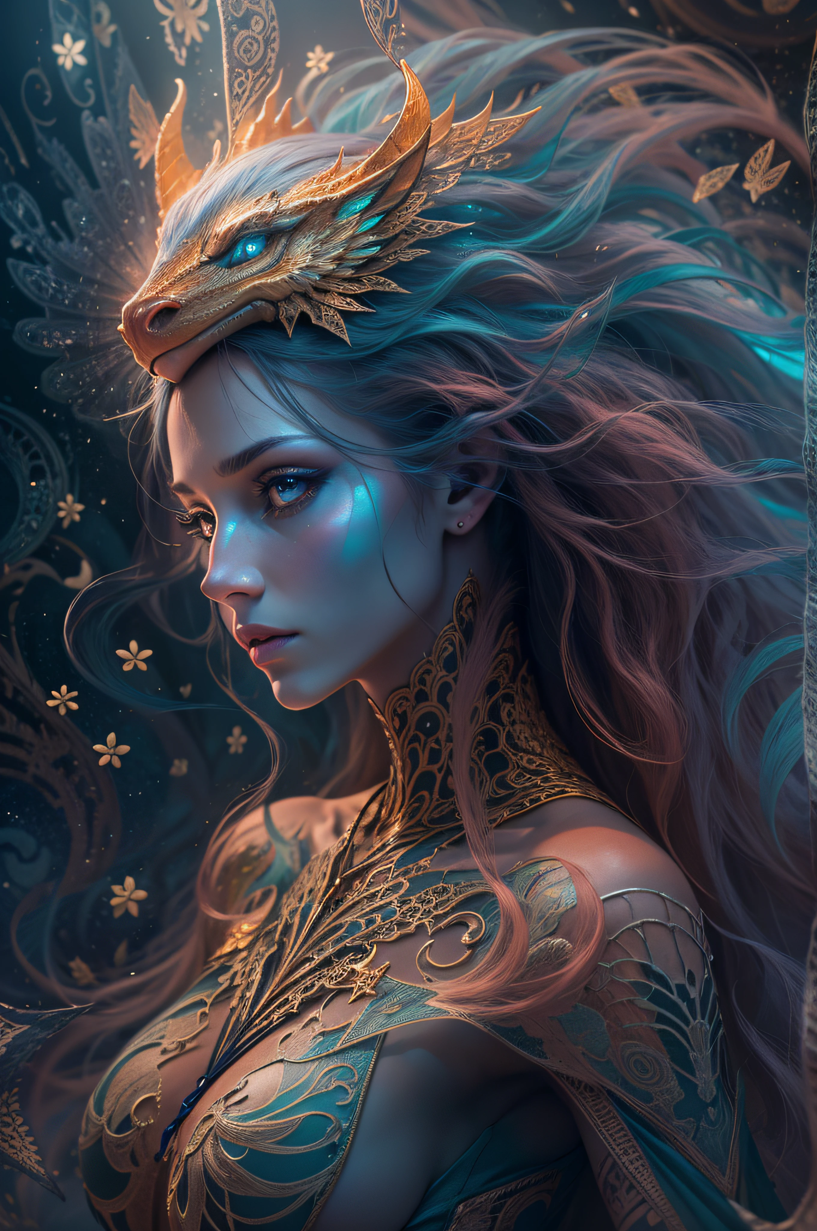 mystical sex creature lives in Himalia, highres, realistic, HDR, ultra-detailed, exquisite anatomy, ethereal beauty, captivating eyes, enchanting gaze, flowing hair, slender limbs, radiant skin, otherworldly features, mythical charm, surreal atmosphere, dreamlike landscape, vibrant colors, soft lighting, magical realism, divine essence, captivating allure
