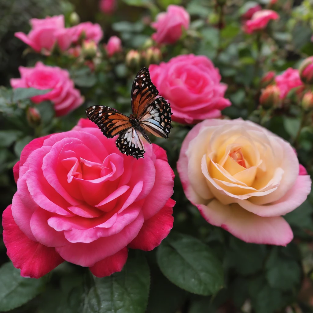 circulo com borboletas rosas por dentro das bordas