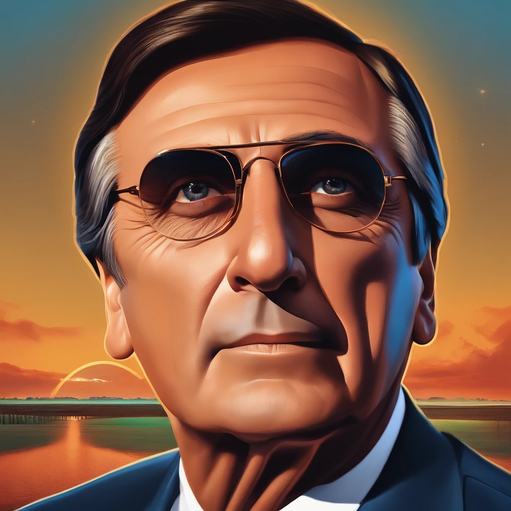 Jair Bolsonaro olhando um elipse solar