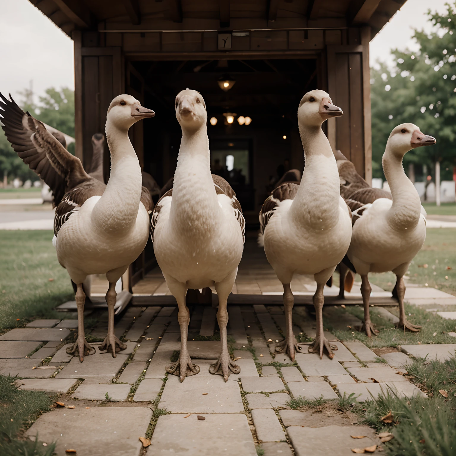Gaggle of geese