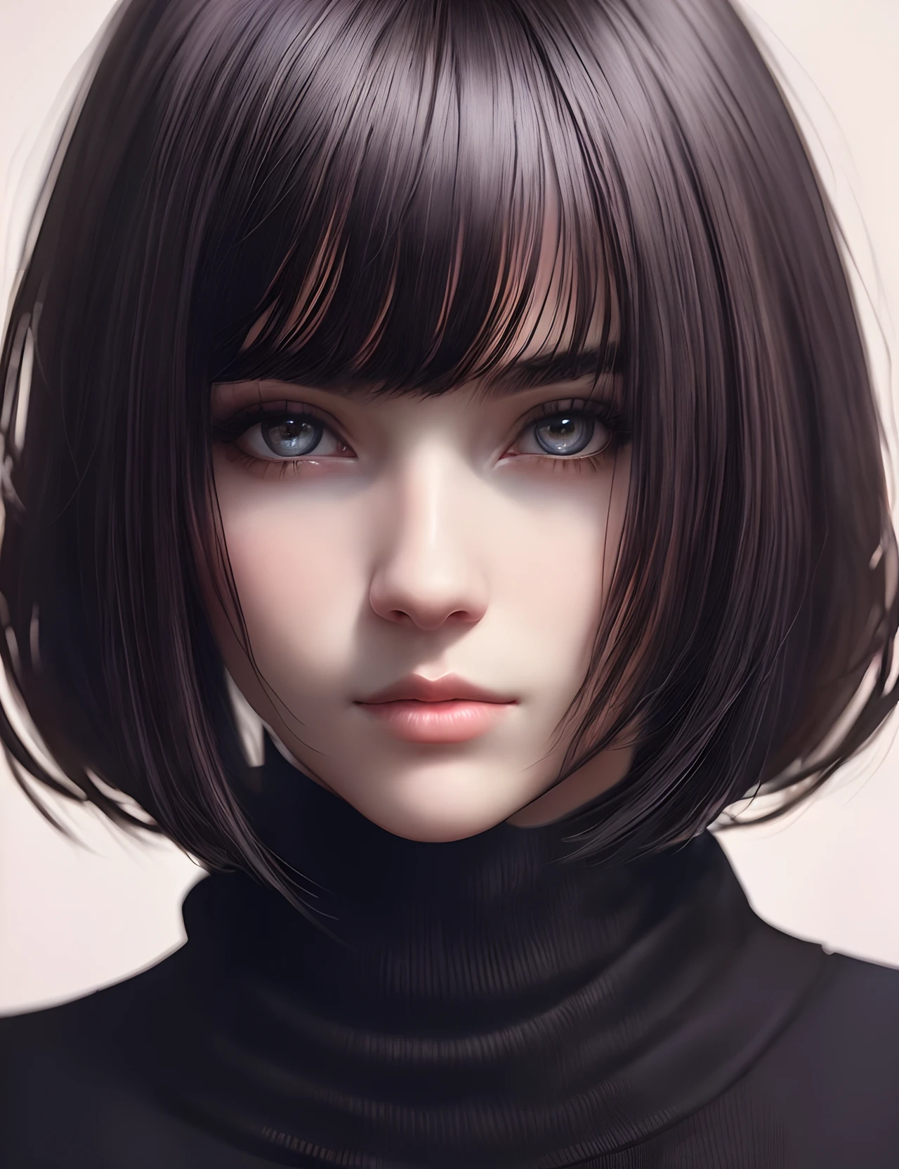 Milenka Mikhailova, (masterpiece), realistic, (portrait of a girl), beautiful face,
sunlight, cinematic light, bangs, beautiful woman, beautiful eyes, short black hair, 
perfect anatomy, very cute, princess eyes, (eyes black), (frame head), centered, stylized, 
bioluminescence, 8k resolution, low-cut white dress with small blue details, human hands, 
full of wonder, elegant, approaching perfection, dynamic, highly detailed, character sheet , 
concept art, soft , looking directly at the viewer positioned so that her body is symmetrical and balanced, 
incredibly beautiful, short black detailed hairstyle with bangs,